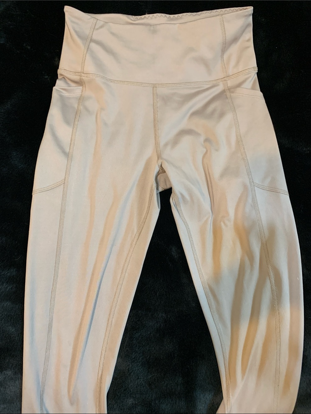 Victoria's Secret Med/High-Waist Leggings in Beige